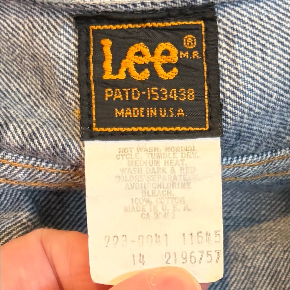 Vintage Lee USA Denim Jacket Classic Trucker Faded Blue youth 14 - Picture 11 of 11
